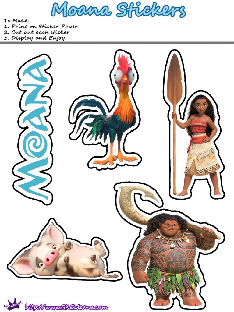 Stickers Moana by SKGaleana | PDF