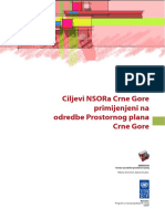 Ciljevi NSOR-a Crne Gore Primjenjeni Na Odredbe Prostornog Plana Crne Gore PDF