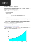 Chapter 5. Numerical Integration: Answer Is A Number and Does Not Involve X. Notation Is Convenient