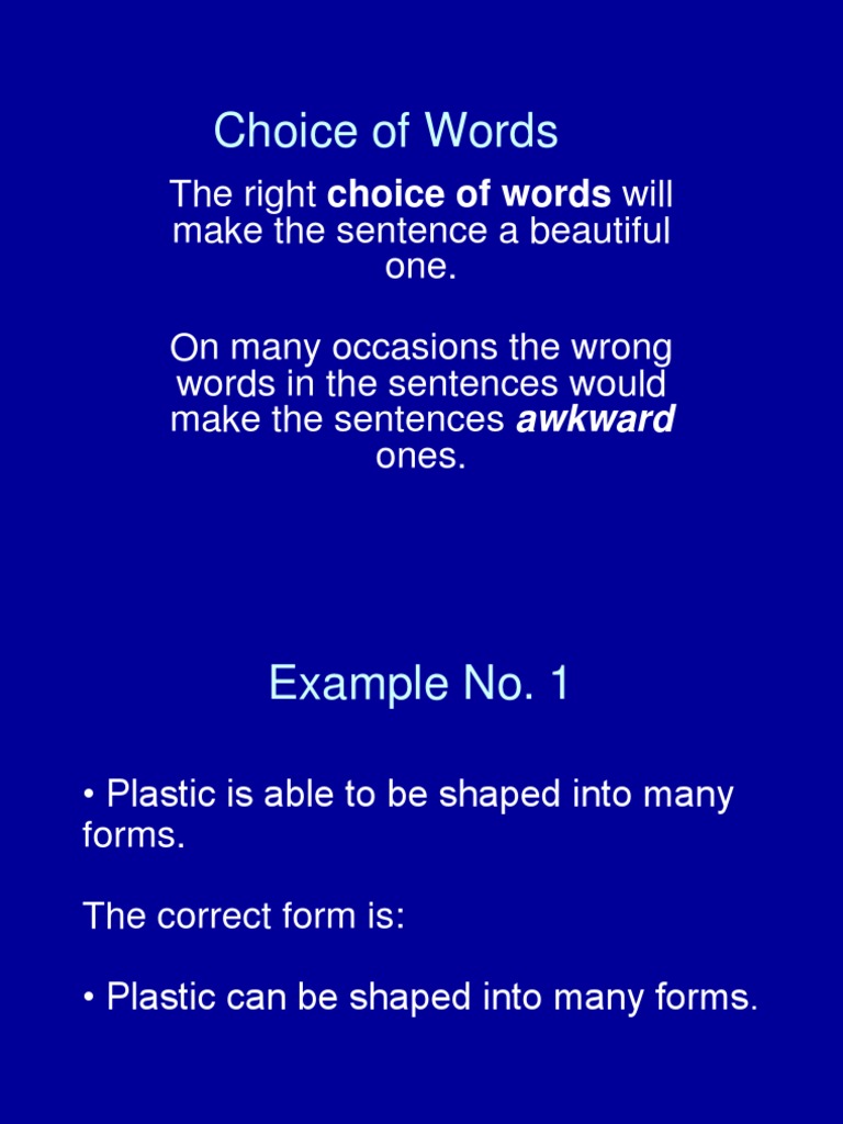 Mastering Word Choice for Clear Writing | PDF