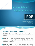 Safety As Related To Health Practices
