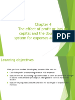 The Effect of Profit or Loss On Capital and The Double Entry System For Expenses and Revenues