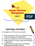 Human Resource Management: Unit 2
