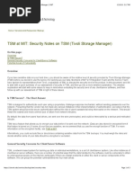 TSM at MIT: Security Notes On TSM (Tivoli Storage Manager)