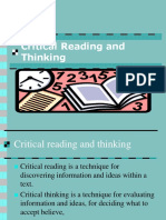 Critical Reading and Thinking