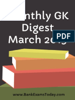 Monthly GK Digest March 2019