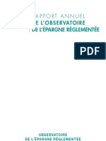 Le Rapport 2009 de L'observatoire de L'épargne Réglementée