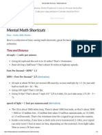 Mental Math Shortcuts