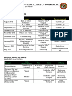 School Year: 2019-2020: Philippine Student Alliance Lay Movement, Inc