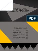 Presentasi Hasil Percobaan Penelitian PENGARUH JENIS AIR TERHADAP PERTUMBUHAN DAUN BAWANG