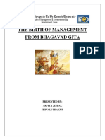 The Birth of Management From Bhagavad Gita: Presented By: Arpita Jindal Shivali Thakur