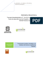 Propuesta Pedagogica y Modulos CI 126 2014