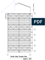 Denah Atap Tampak Atas Skala 1: 200