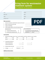 Sizing Form Wastewater Treatment System