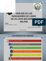 Presentación de Tesis "Análisis de Indicadores de Logro de Un Liceo Militar"