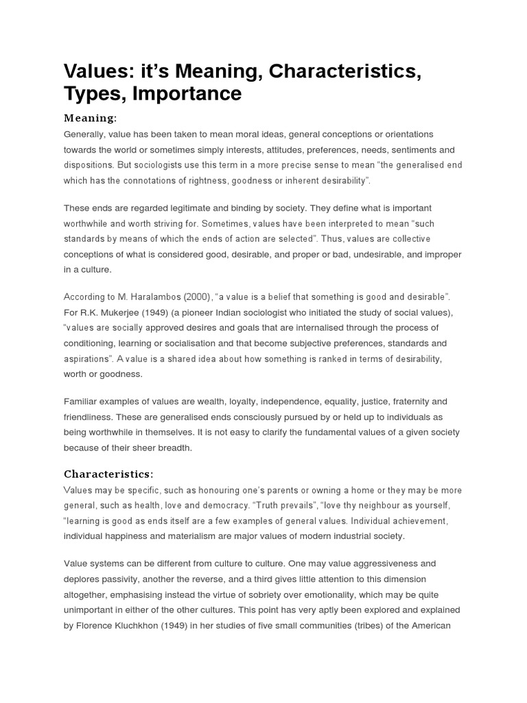 JB. Values PDF Value (Ethics) Society