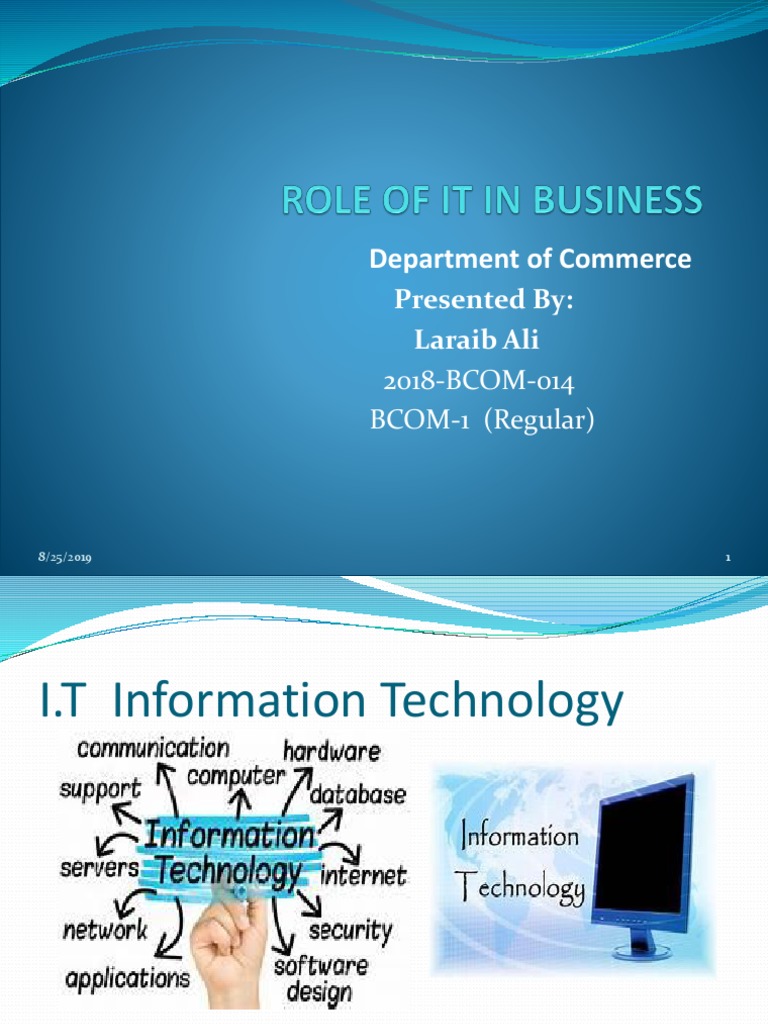 Role of IT in Business Operations | PDF | Information Technology ...