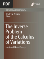 The Inverse Problem of The Calculus of Variations: Dmitry V. Zenkov