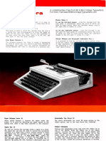Olivetti Dora Typewriter Portable Instruction Manual Book Operating