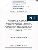 Modelo de Presentación de Oferta para Una Adjudicación Simplificada