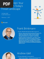 How To Harden Your Enterprise in Today's Threat Landscape: Andrew Idell Frank Brinkmann February 1, 2017