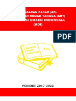 Anggaran Dasar (Ad) Anggaran Rumah Tangga (Art) Asosiasi Dosen Indonesia (Adi)