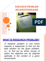 Research Problem and Questionnaire