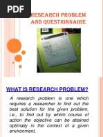 Research Problem and Questionnaire