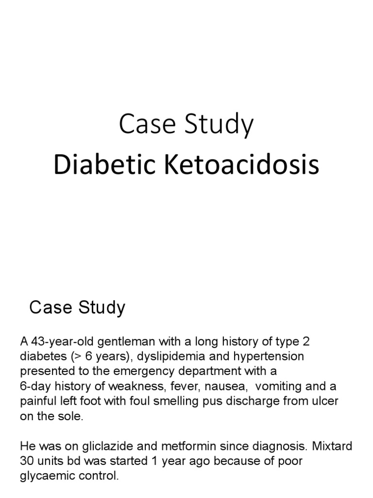 Diabetic Ketoacidosis Case Study | PDF | Intravenous Therapy | Diabetes ...
