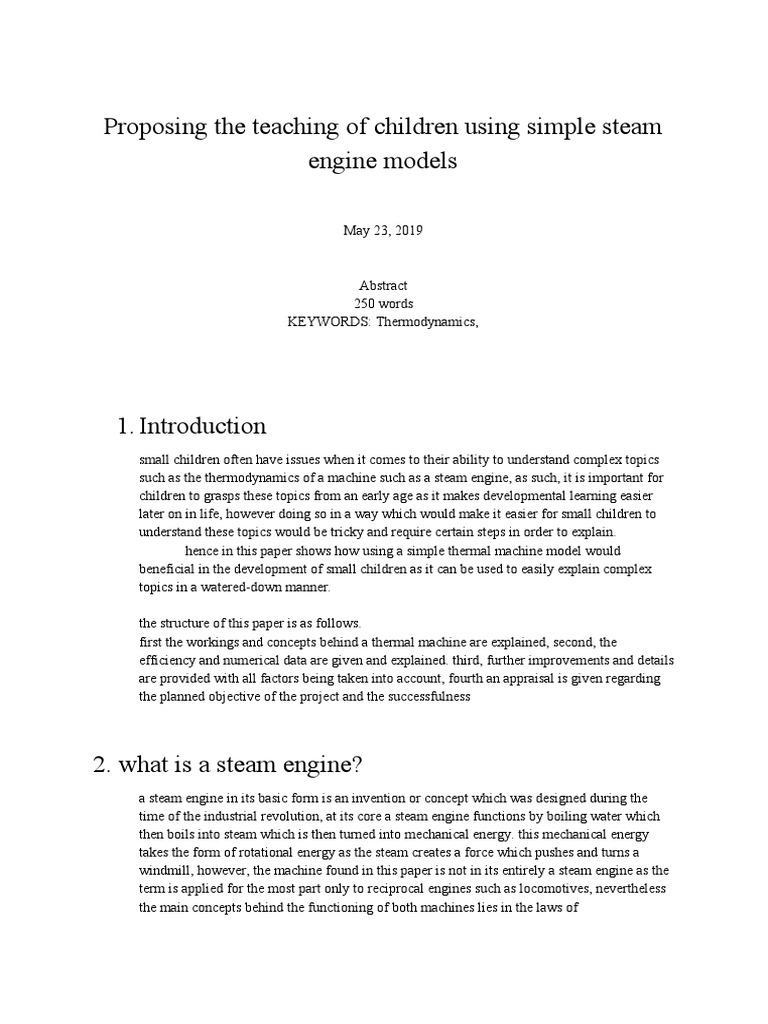 Teaching Kids with Miniature Steam Engines | PDF | Steam Engine | Machines