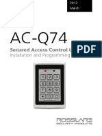 Secured Access Control Unit: Installation and Programming Manual