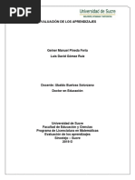  Evaluación de los  Aprendizajes