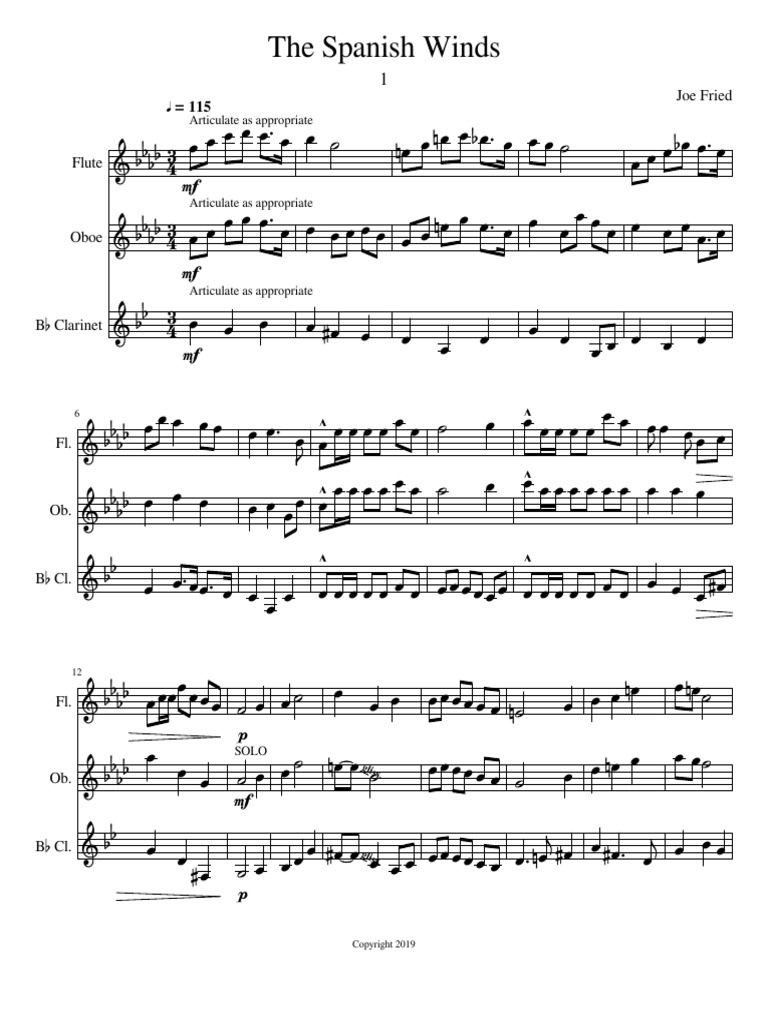 The Spanish Winds PDF Woodwind Instruments Aerophones