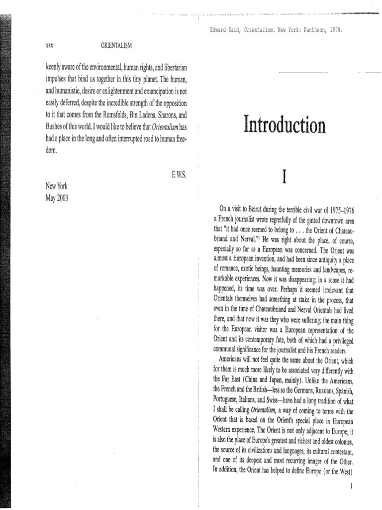 Edward Said, Orientalism. New York: Pantheon, 1978 | PDF
