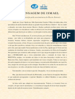 Mensagem de Ismael sobre a assinatura do Pacto Áureo