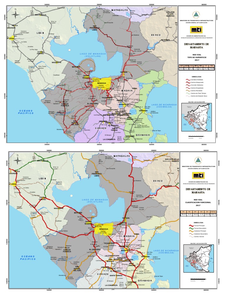 Mapa Vial de Managua y Barrios | PDF | Naturaleza