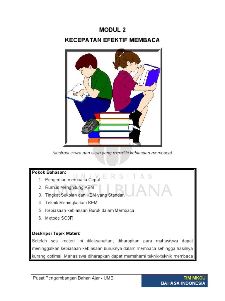 Materi 2 Kecepatan Efektif Membaca