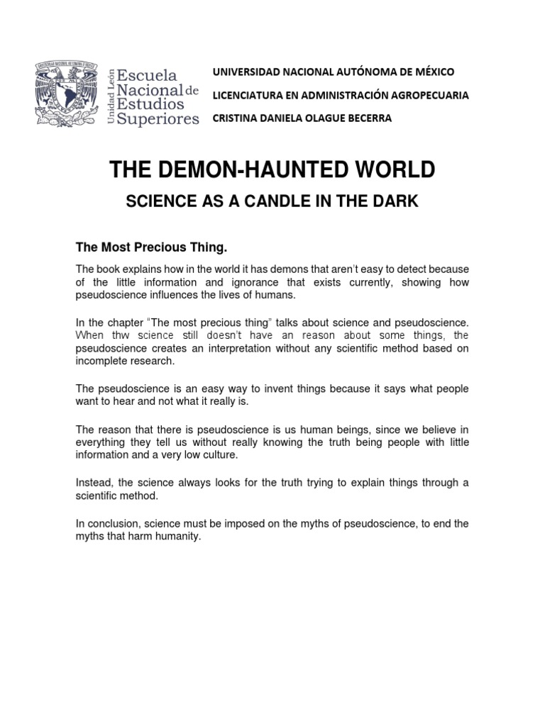 Science as a candle in the dark pdf