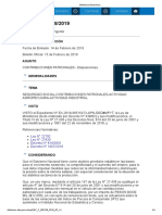 Decreto 128-19 Seguridad Social-Contribuciones Patronales-Actividad Agropecuaria-Actividad Industrial