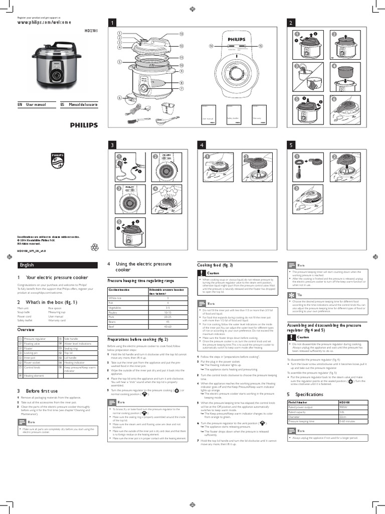 hd2103 92 Dfu Eng PDF Pressure Cooking Cooking