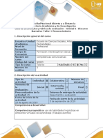 Guía de actividades y rúbrica de evaluación taller 1. Reconocimiento