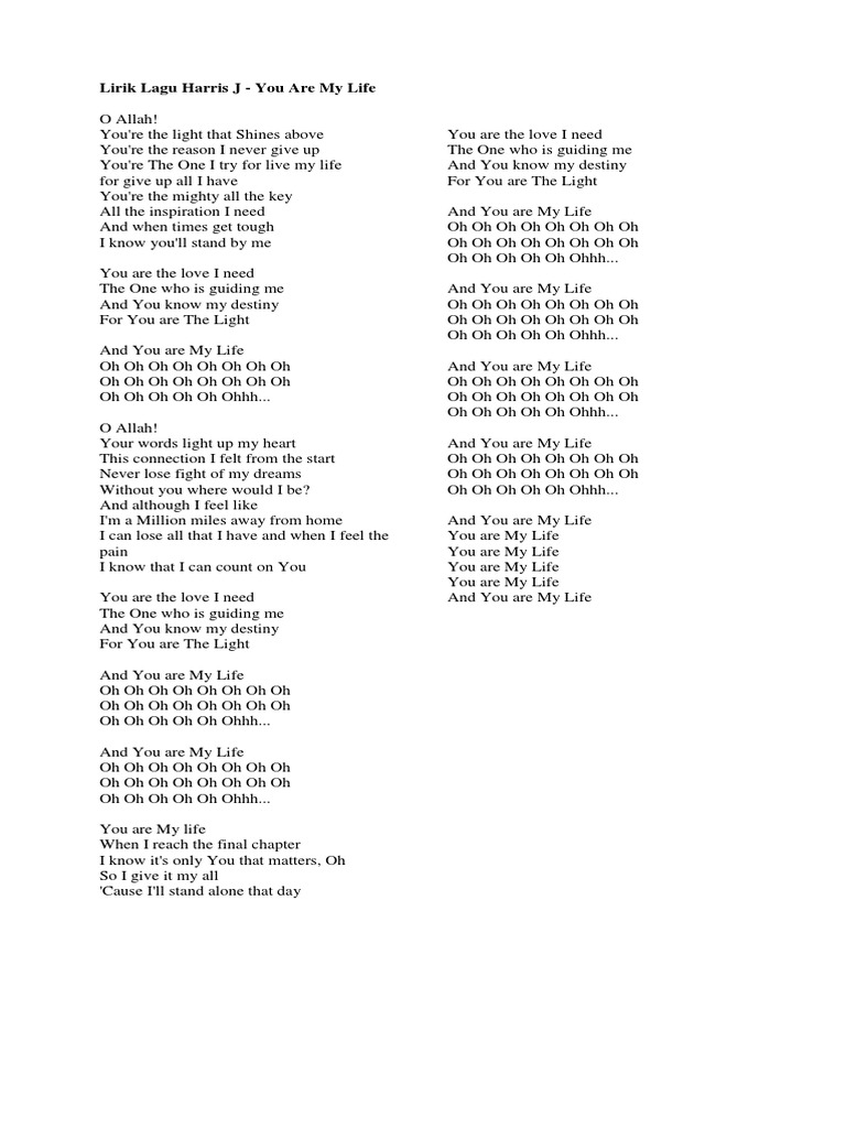 Lirik Lagu Harris J PDF