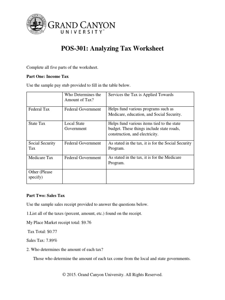 POS301.R - Topic7Worksheet-8-29-16 Complete | PDF | Social Security ...