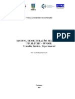 Manual Relatórido Final - PIBIC - Trabalho Prático - Experimental PDF