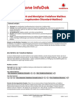 Vodafone Infodok: Befehlsübersicht Und Menüplan Vodafone Mailbox Für Laufzeitvertragskunden (Standard-Mailbox)