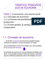 Bloque Temático: Principios Básicos de Economía