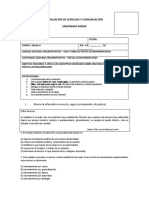 Prueba Discurso Argumentativo Primero Medio A