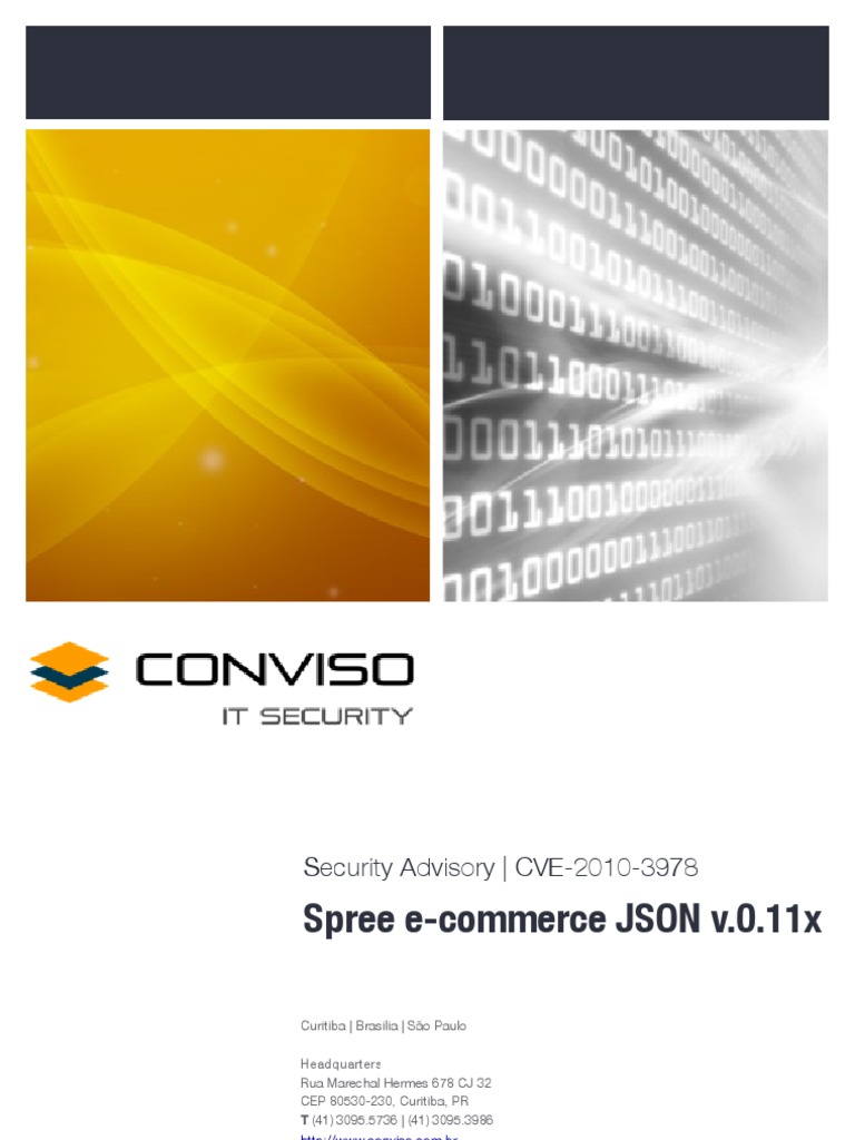 CVE-2010-3978 Spree E-Commerce JSON Hijacking Vulnerabilities | PDF ...