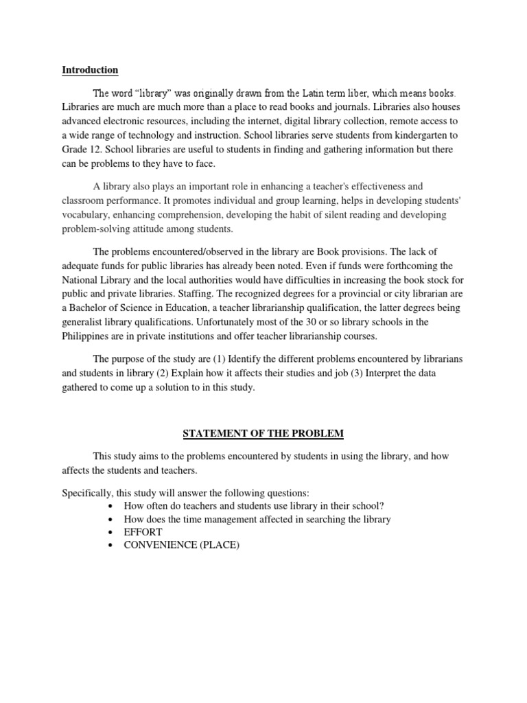 Challenges in School Library Usage | PDF | School Library | Libraries