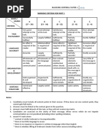 Writing Paper Marking Criteria